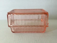 Depression Kitchenware Glass Jeanette Jennyware Pink Butter Dish