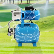 Shallow Well Pump Water Pump w/ Pressure Tank Irrigation Booster System Pump