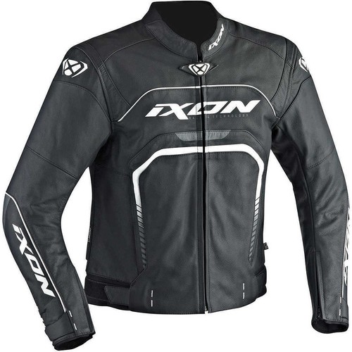 IXON GIUBBOTTO GIACCA MOTO PELLE FIGHTER NERO / BIANCO - TAGLIA L | eBay