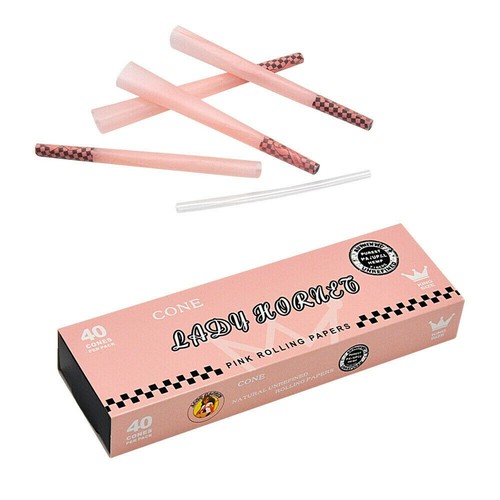 Pinky Pre Rolled Cones 40 Luxury Pink Cones Girly Smoking Papers King