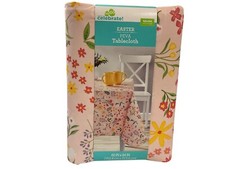 Spring Tablecloth 60"x 84" Rectangular Non Woven Backing PEVA Front-Pink Floral