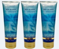 3 Bath  Body Works SEA ISLAND SHORE Ultimate Hydration Body Cream Lotion 8 oz