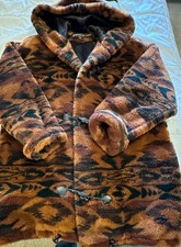 Jofeld Southwestern Aztec Winter Wool Blend Coat Vintage Jacket Medium