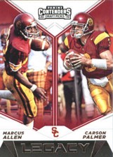 2019 Panini Contenders Draft Tickets Legacy #19 C Palmer/M Allen USC Trojans
