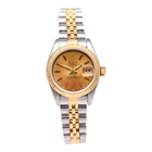 VINTAGE LADIES ROLEX DATEJUST 69173 WRISTWATCH STAINLESS STEEL 18K YELLOW GOLD