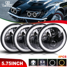 4PCS For Chevy Corvette C3 68-82 5 3/4" 5.75" LED Headlights Hi/Lo Beam DRL Lamp