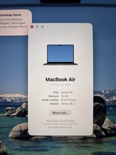 M3 MacBook Air, 16GB RAM, 512 SSD, Midnight