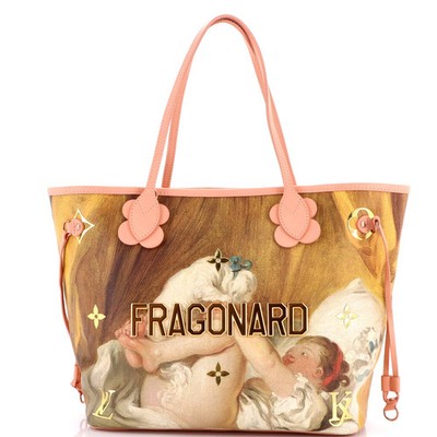 Louis Vuitton Neverfull NM Tote Limited Edition Jeff Koons Fragonard Print