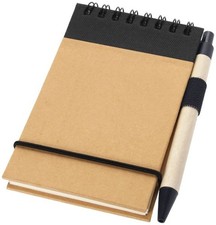 Piccolo notebook blocco notes in carta riciclata con penna 0FWC