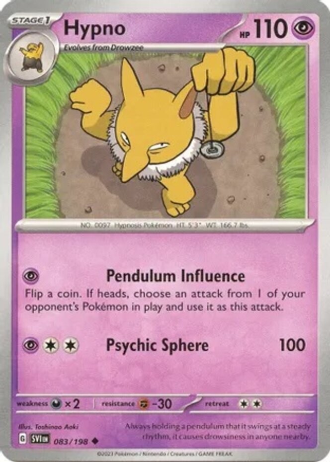 Hypno - 083/198 - Uncommon - Reverse Holo - Near Mint