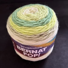 Bernat Pop Yarn GREENHOUSE #84029 Green, 5 oz.