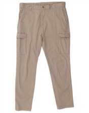 Zara Mens Slim Cargo Trousers EU 44 Large W34 L28 Grey Cotton PZ08