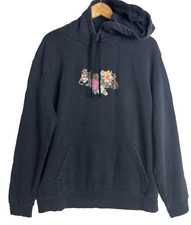 All Saints Bounty Hoodie Sweatshirt Graphic Washed Black Mens Medium Designer