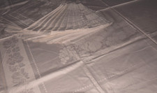 Alte Leinen Damast Tischdecke XL Webmuster 300 x 130 cm mit 17 Servietten (13893