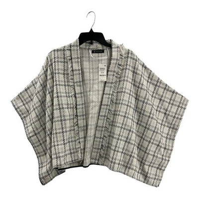 INC International Concepts Plaid Topper Open Front Shrug One Size - Image 1 of 4