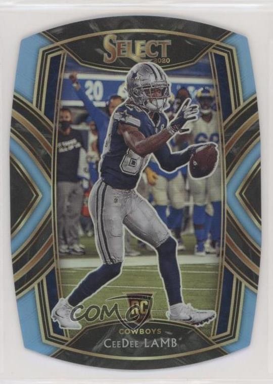 2020 Panini Select Club Level Light Blue Prizm Die-Cut CeeDee Lamb Rookie RC fm0