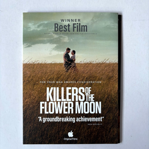 KILLERS OF THE FLOWER MOON 2023 FYC Rare DVD Screener Leonardo DiCaprio Scorsese