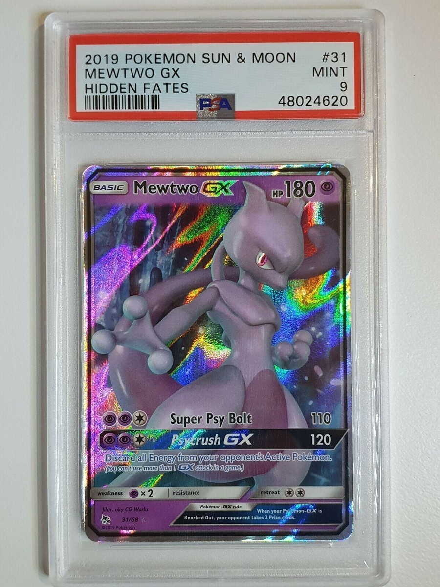 2019 Pokemon Mewtwo GX 31/68 Rare Holo Hidden Fates - PSA 9 | eBay