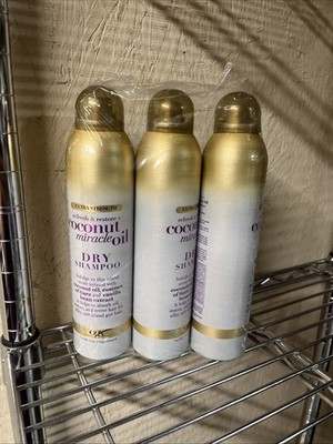 OGX Extra Strength Dry Shampoo Refresh Restore +  Coconut Miracle Oil 5oz x3 NEW
