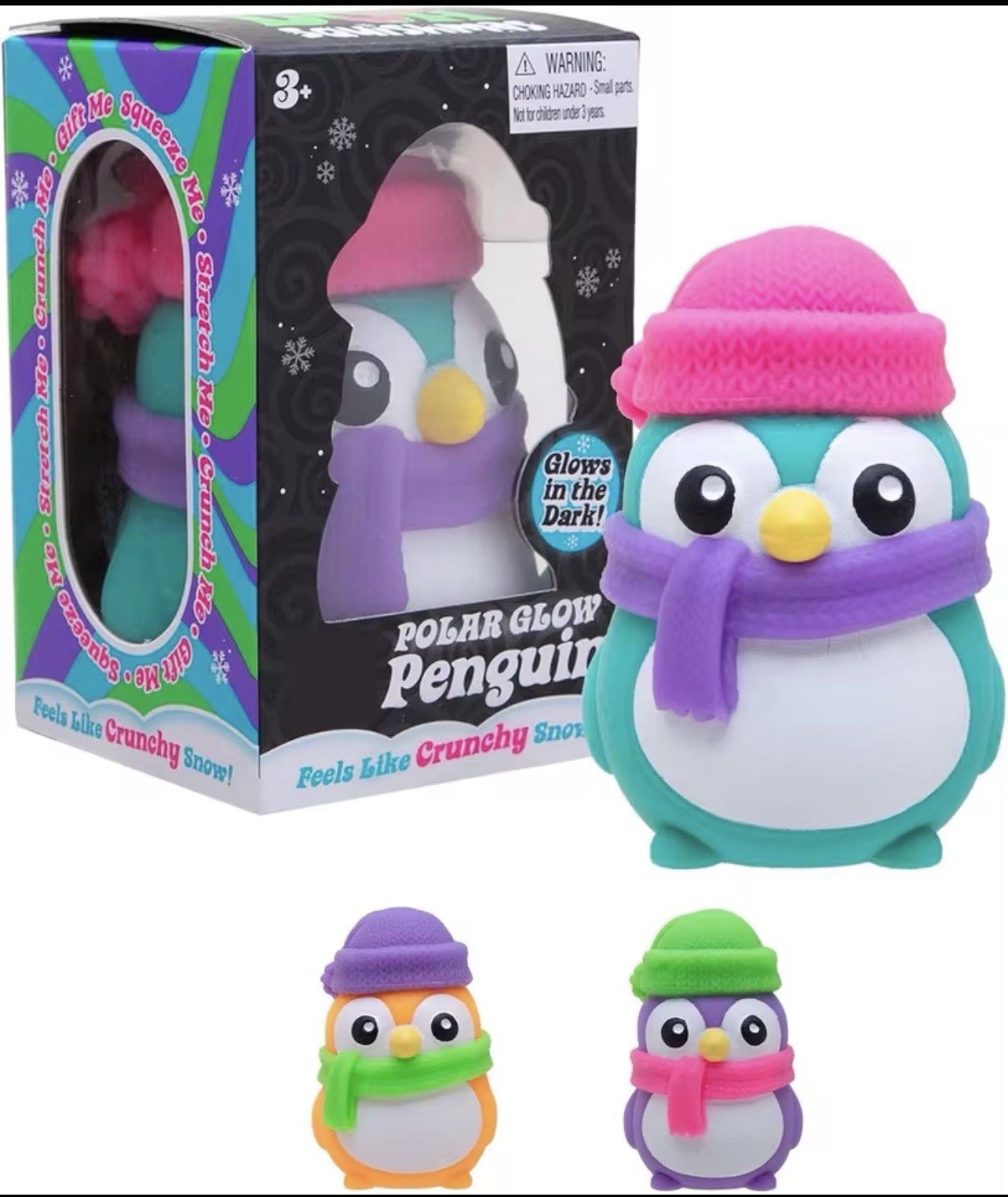 Random Polar Glow Penguin Sensory Fidget Stress Squeeze Toy