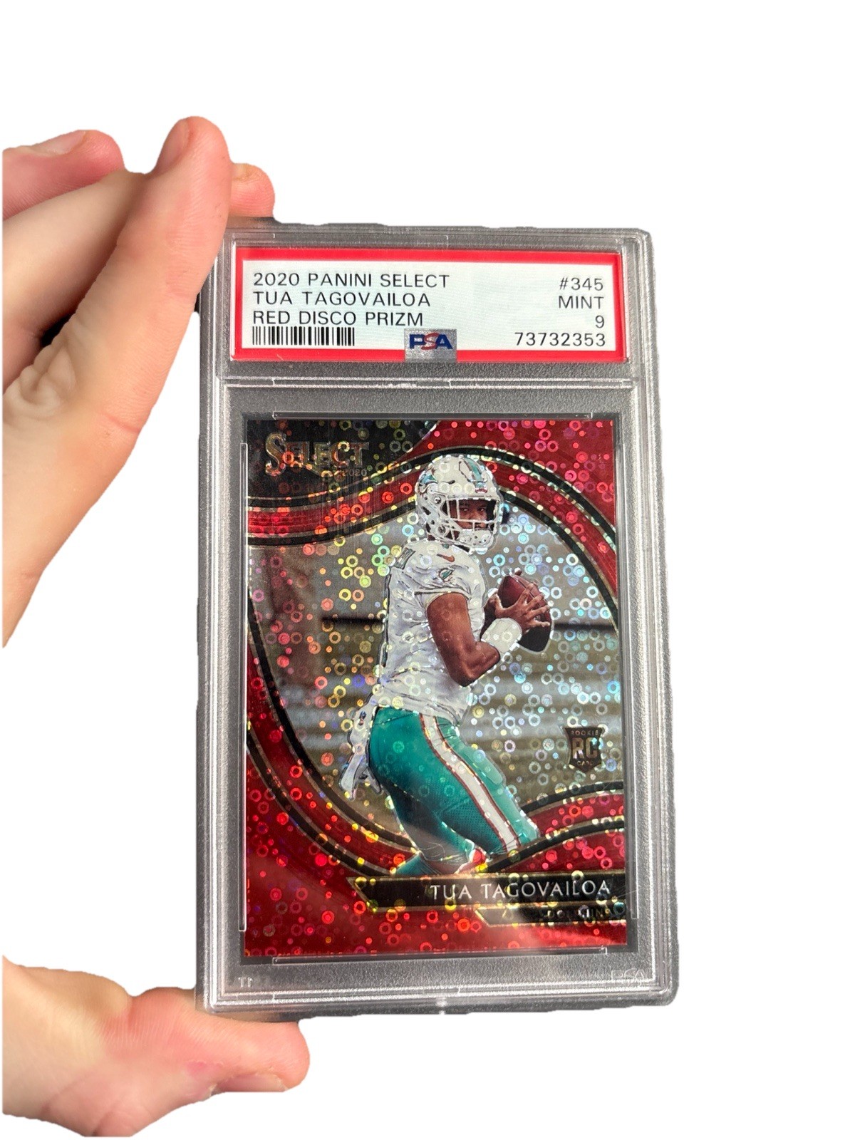 2020 Panini Select - Field Level Tua Tagovailoa #345 Red Disco Prizm /49 (RC)