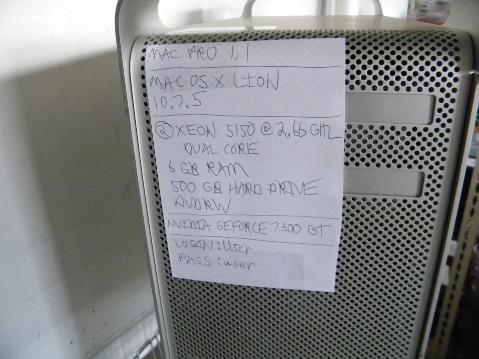 Apple A1186 Mac Pro 2X Xeon E5150 @ 2.66GHz 2C 6GB 500GB nVidea GEFORCE 7300 GT - Image 2 of 4