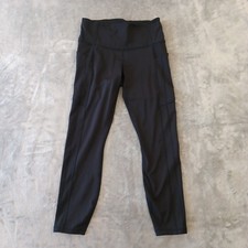 Athleta Ultimate Stash Legging Pants Womens Small Black 7/8 Cropped 24x23