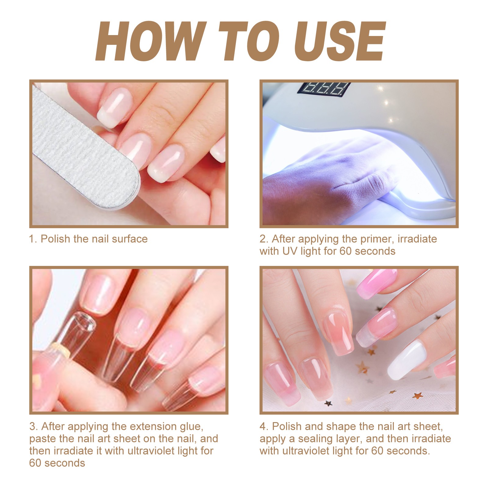 Fiber Builder Gel Nail Extension Clear UV/LED Repair Strengthening Hard Gel