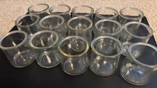 LOT of 15 Yoplait Oui Glass Jars For Crafts Or Candles 5 oz.