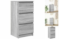 Sideboard Grau Sonoma 37,5X35X76 Cm Spanplatte