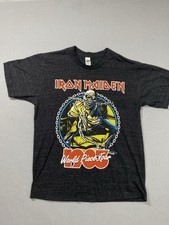 Iron Maiden World Piece Tour 1983 Shirt Black Fantasy Activewear SZ M