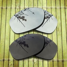 Black Silver Replacement Lens for-Oakley Pit Bull Polarized
