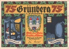 6 verschiedene Scheine Notgeld Gr&uuml;nberg Schlesien Weinbau (Nr. 3125)
