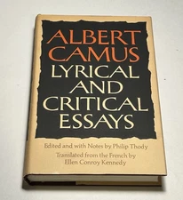 Lyrical & Critical Essays Albert Camus personal literary VTG 1969 HARDCOVER BOOK