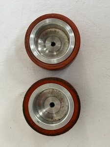 Pair of Red Devils Wheels & Hard Tires for 1/24 scale slot cars NOS