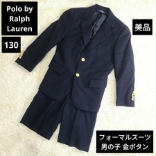 Polo Ralph Lauren Boys Formal Suit Navy Gold Buttons Kids Size 130 Japan