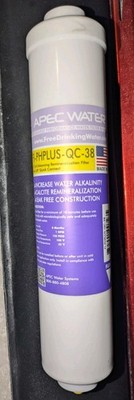 APEC 10'' High Purity pH+ Calcium Carbonate Alkaline Filter With 3/8'' QC No Box