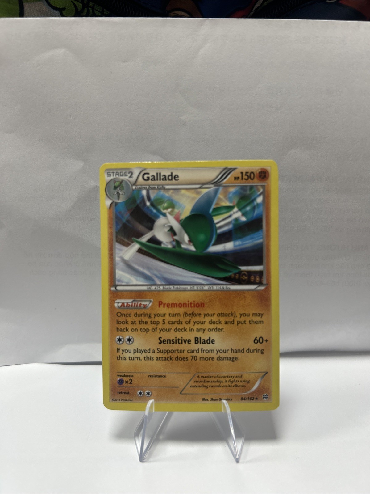 Pokémon TCG Gallade Holo Rare Card Breakthrough 84/162 LP Condition