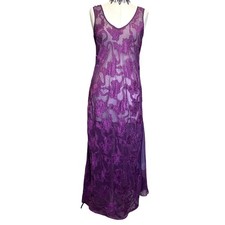 Vintage 90's Gold Label Victorias Secret Sheer Floral Whimsigoth Maxi Dress READ