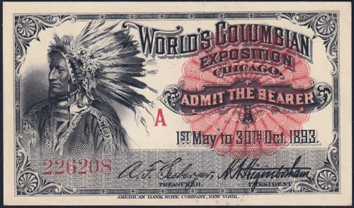 USPC WORLD'S COLUMBIAN EXPOSITION MAY 1ST-OCT 30TH 1893 PMG66 GEM UNC EPQ - Picture 3 of 4