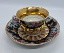 Antique Imperial Russian Porcelain Cup and Saucer Safronov Factory A/F