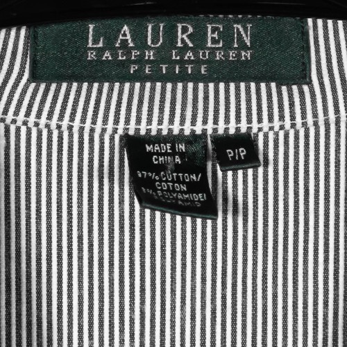 Ralph Lauren Womens Blazer Gray White Striped Stretch Career Work Jacket Size PP - Picture 3 of 9
