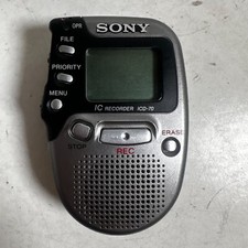 Sony IC Recorder ICD-70 Gray Portable Stereo Recording Digital Voice Recorder