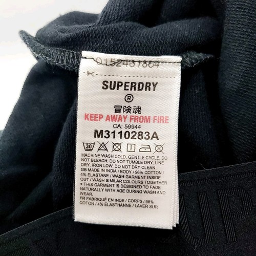 Superdry Size S Men's Black Cotton Blend Stretch Sleep Pajama Shorts - Picture 9 of 10