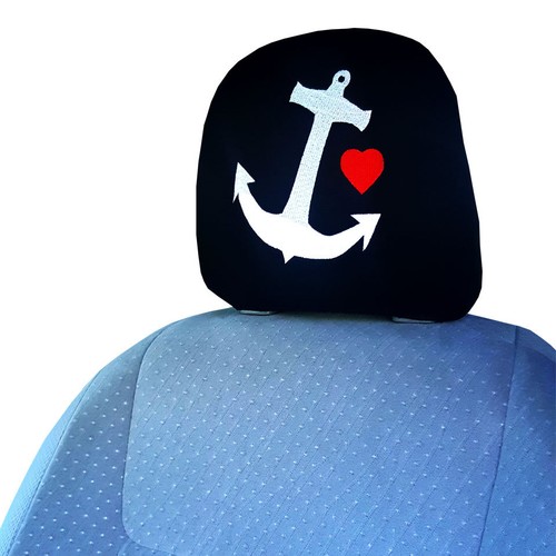 For Hyundai Car Truck AUTO Seat Headrest Cover Emroidery Logo One Piece New - Picture 40 of 92
