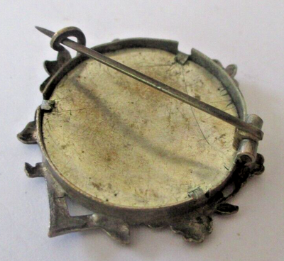 Broche Vintage Art Déco Cœur Porte-photo - Ancienne, "dans Son Jus" - Occasion