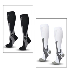 3/2 Pairs Copper Compression Socks 20-30mmHg Graduated Support Mens Womens S-XXL