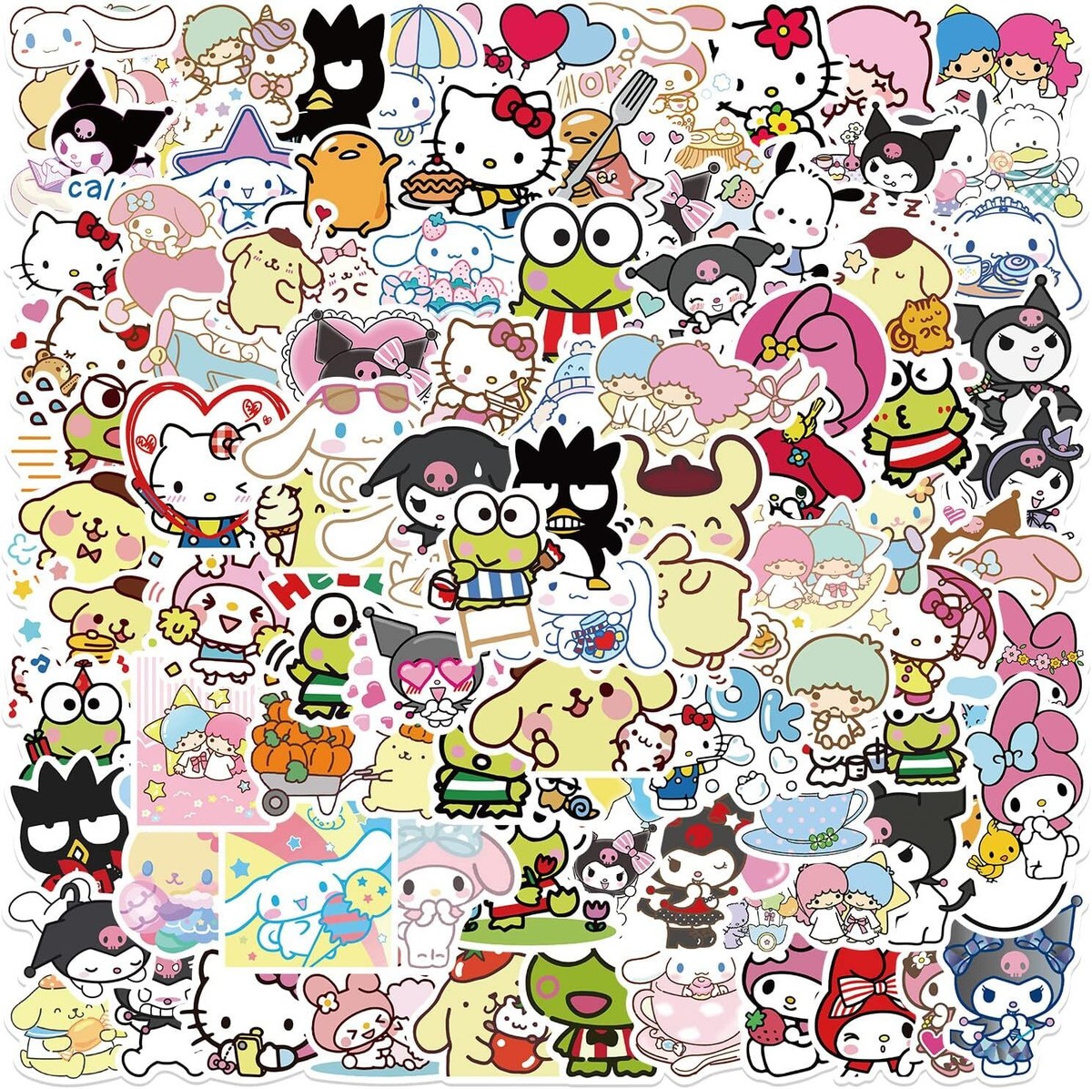 100PCS Kawaii Stickers, Cute Japanese Stickers, Vinyl Waterproof