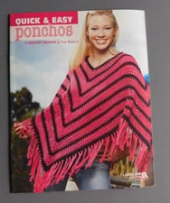 Quick & Easy Ponchos: 4 Crochet designs - 2004 Leisure Arts - leaflet 3975
