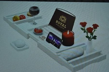 Royal Craft Wood Luxury Bathtub Caddy Tray White Soap Dish Adjustable Organizer